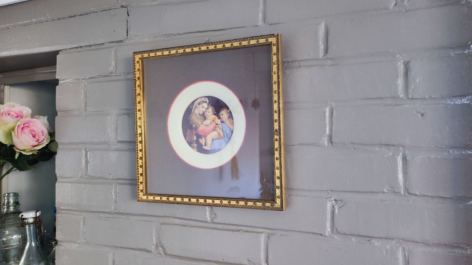 Giltwood Framed Raphael Madonna On The Chair