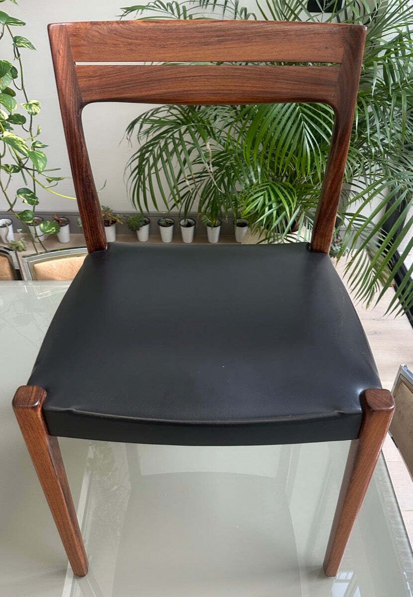 photo buy 1960s Mid Century Swedish Svegards Markaryd Rosewood & Vinyl Dining Chair