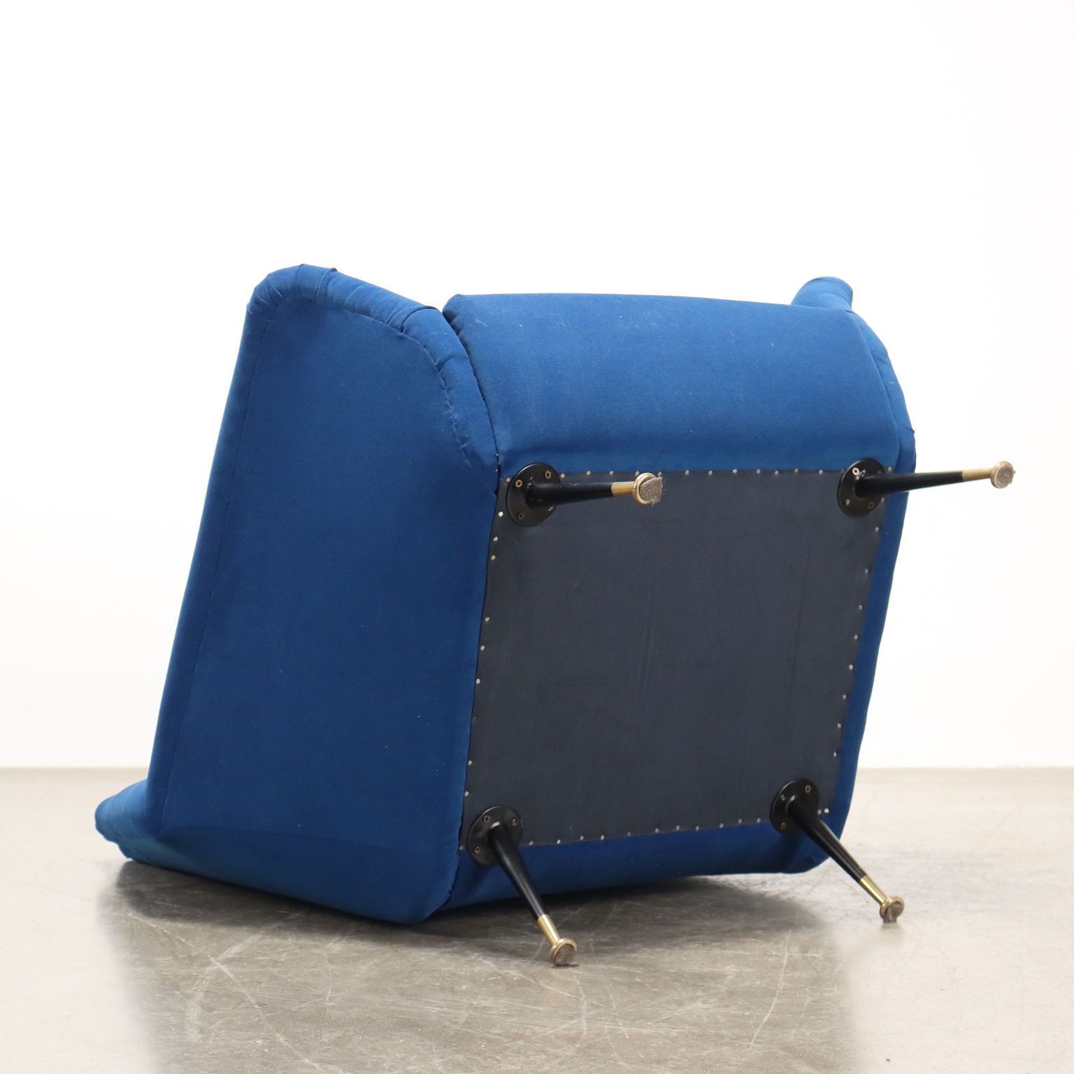 photo furniture Vintage Armchair Fabric Metal Brass Italy 1950s 1960s