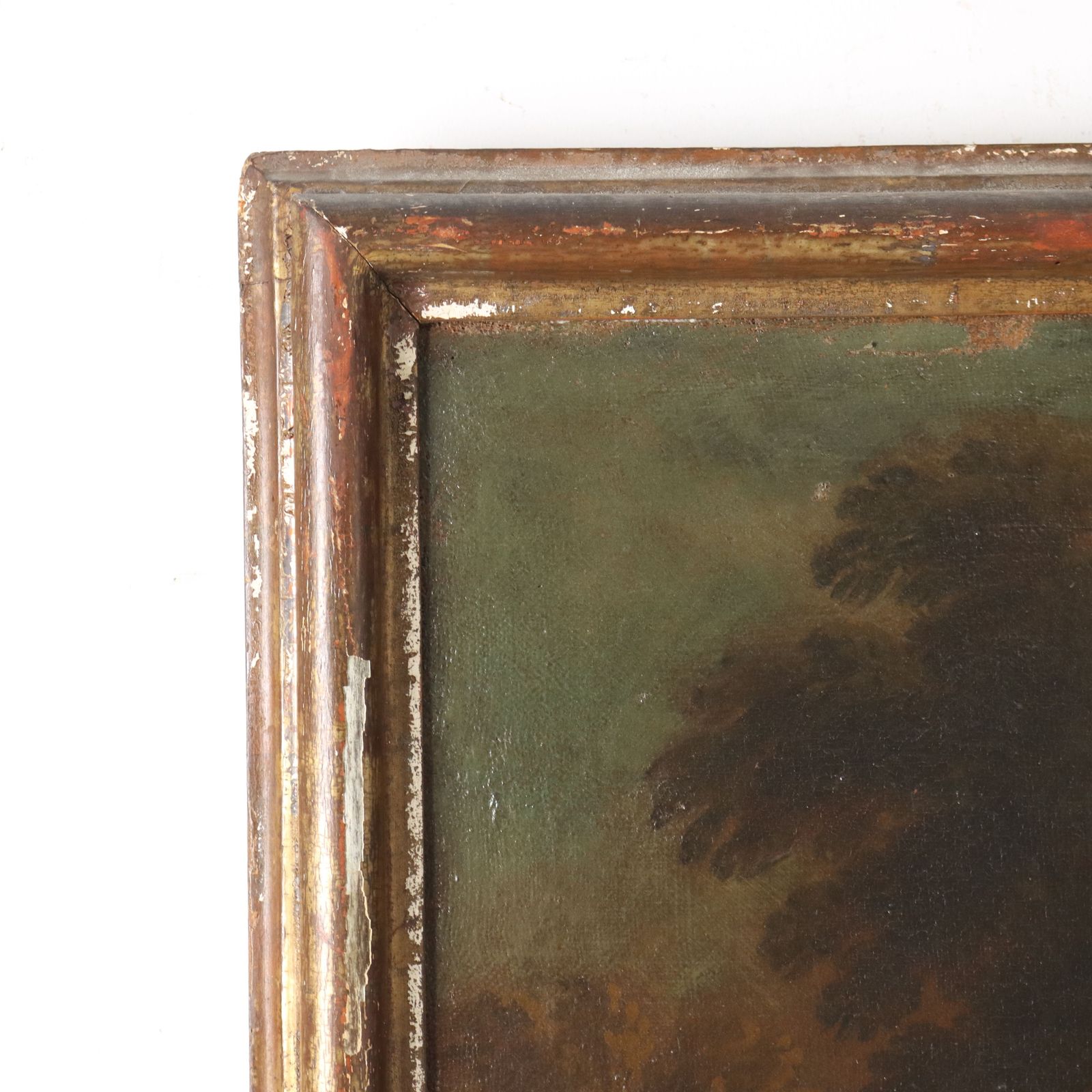 4160.0 Antique Painting Preaching Scene Oil On Canvas XVIII Century photo