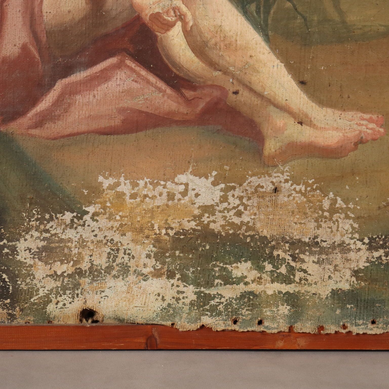 Art Apollo And Daphne Antique Painting Oil On Canvas XVIII Century photo