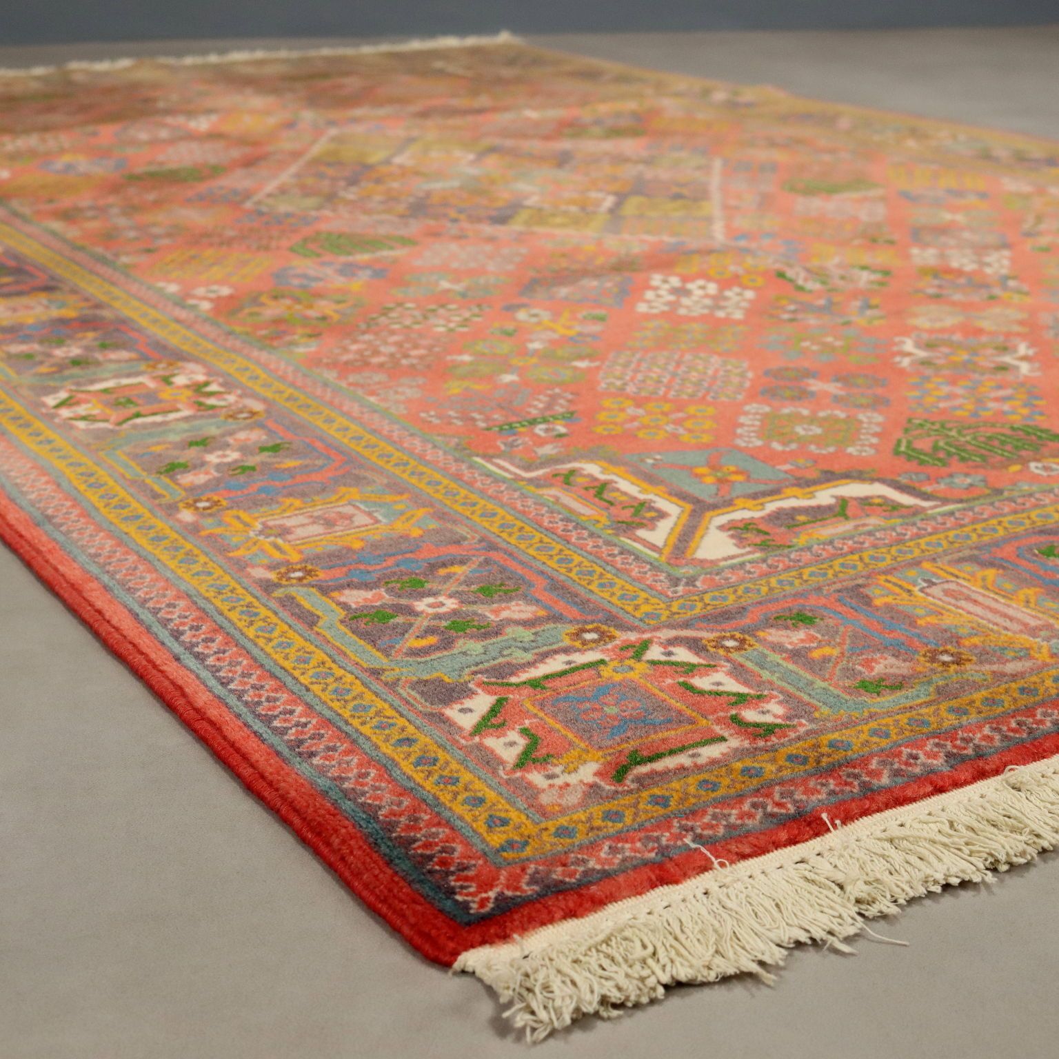 photo furniture Antique Asian Carpet Cotton Thin Knot Handmade 102 X 59 In