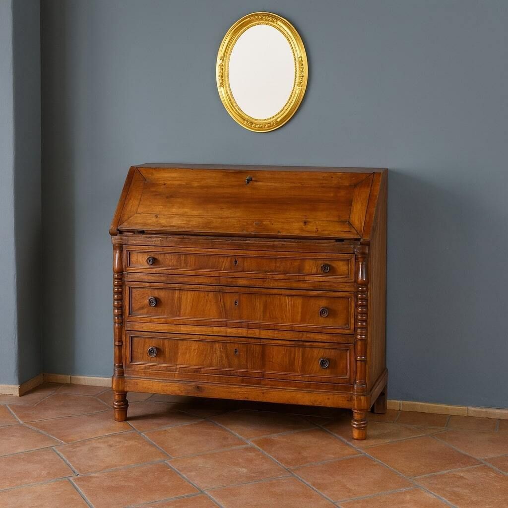 Antique Mirror Gilded Wood Glass Italy XX Century photo furniture