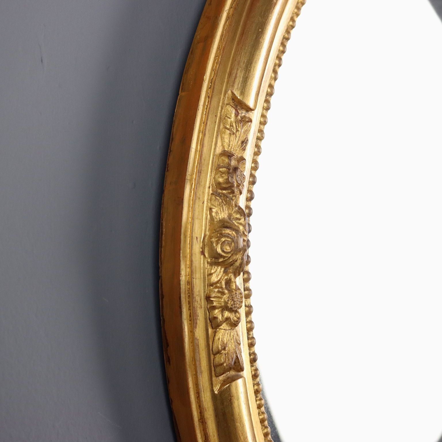 Antique Mirror Gilded Wood Glass Italy XX Century photo 200.0