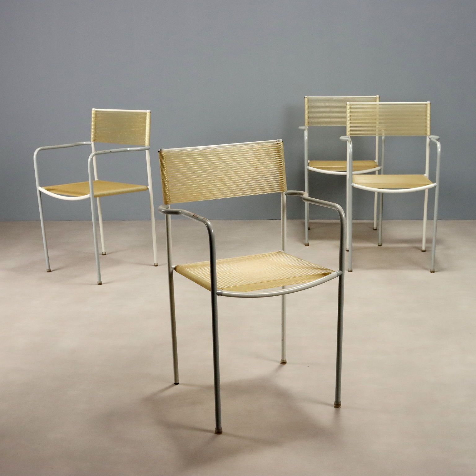 Alias Spaghetti Chairs Vintage Design G. Belotti Italy 1980s 1990s
