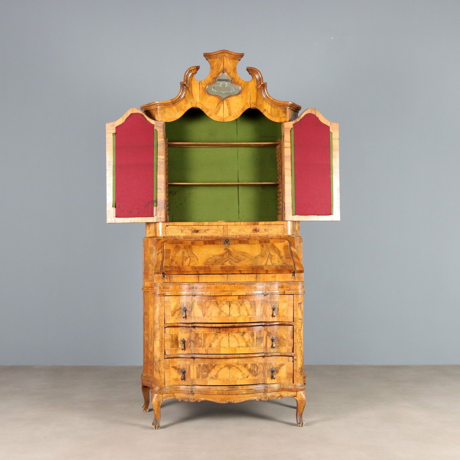 Chest Of Drawers Baroque Style Walnut Italy XX Century photo for sale