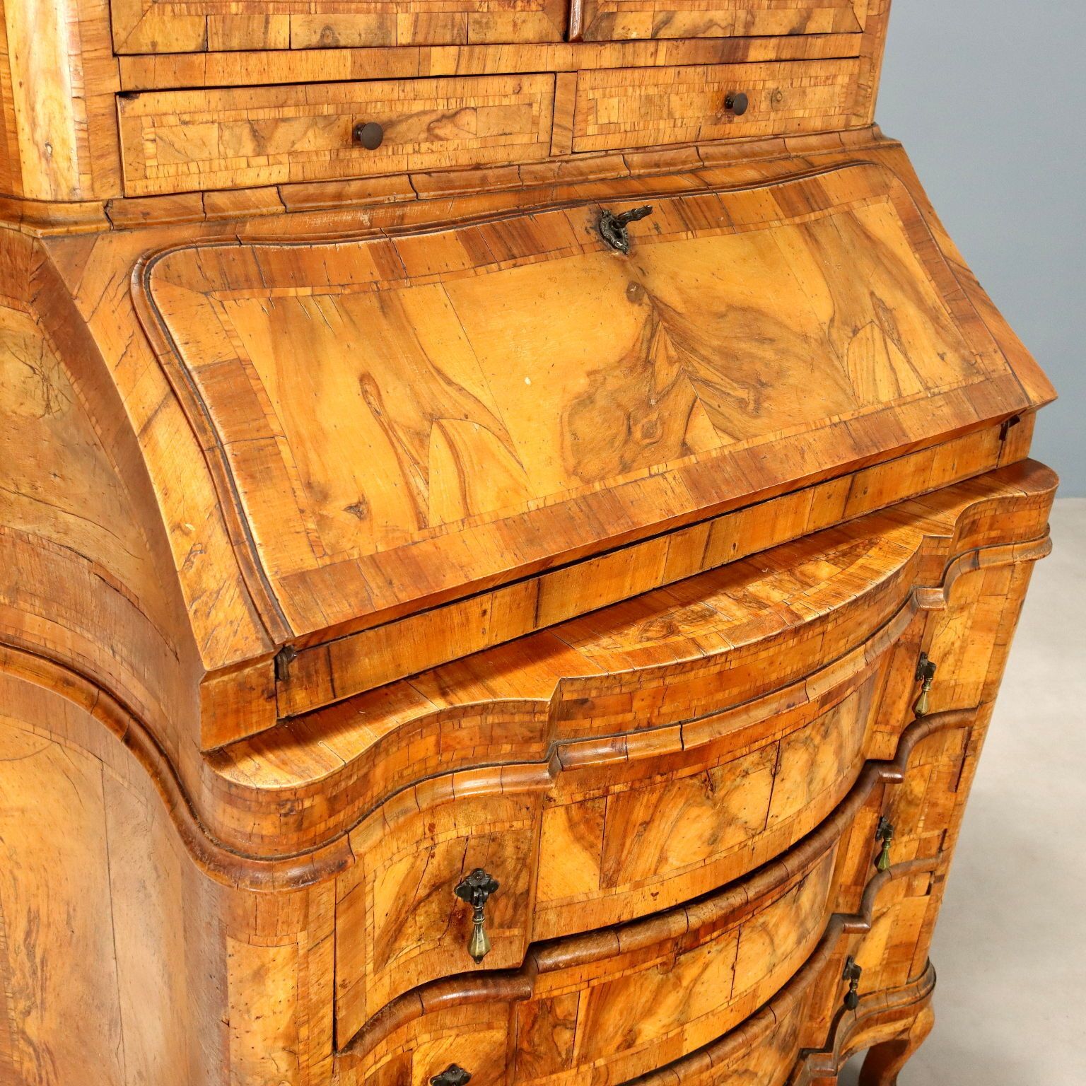 Chest Of Drawers Baroque Style Walnut Italy XX Century photo vinterior