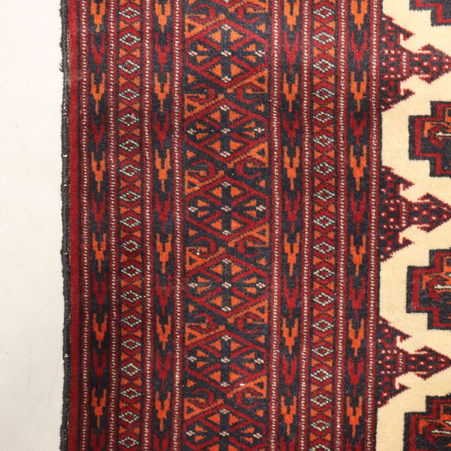 Antique Asian Carpet Cotton Wool Thin Knot 71 X 50 In photo buy