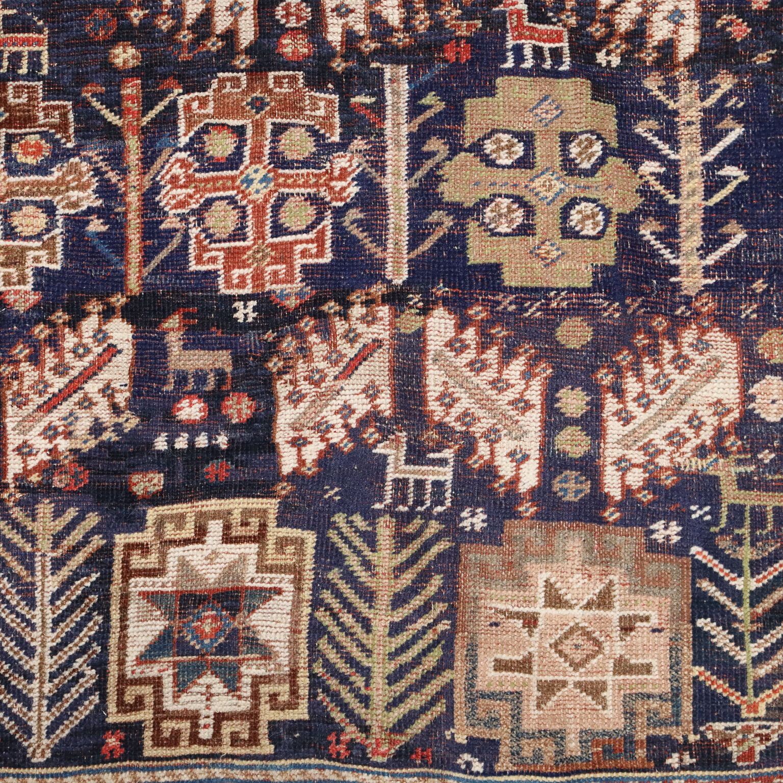 Antique Bukhara Catpet Wool Extra Thin Knot Turkmenistan 65 X 54 In photo Textiles