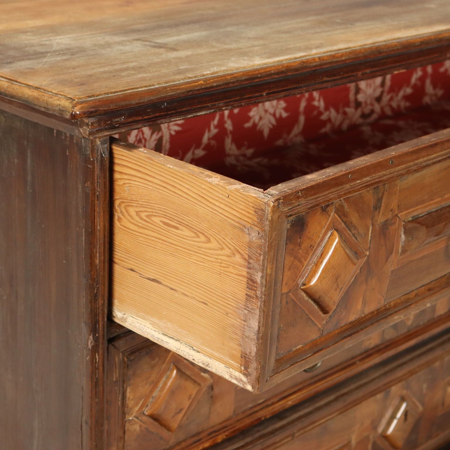 Chest Of Drawers Baroque Walnut 3 Drawers XVIII Century photo Furniture