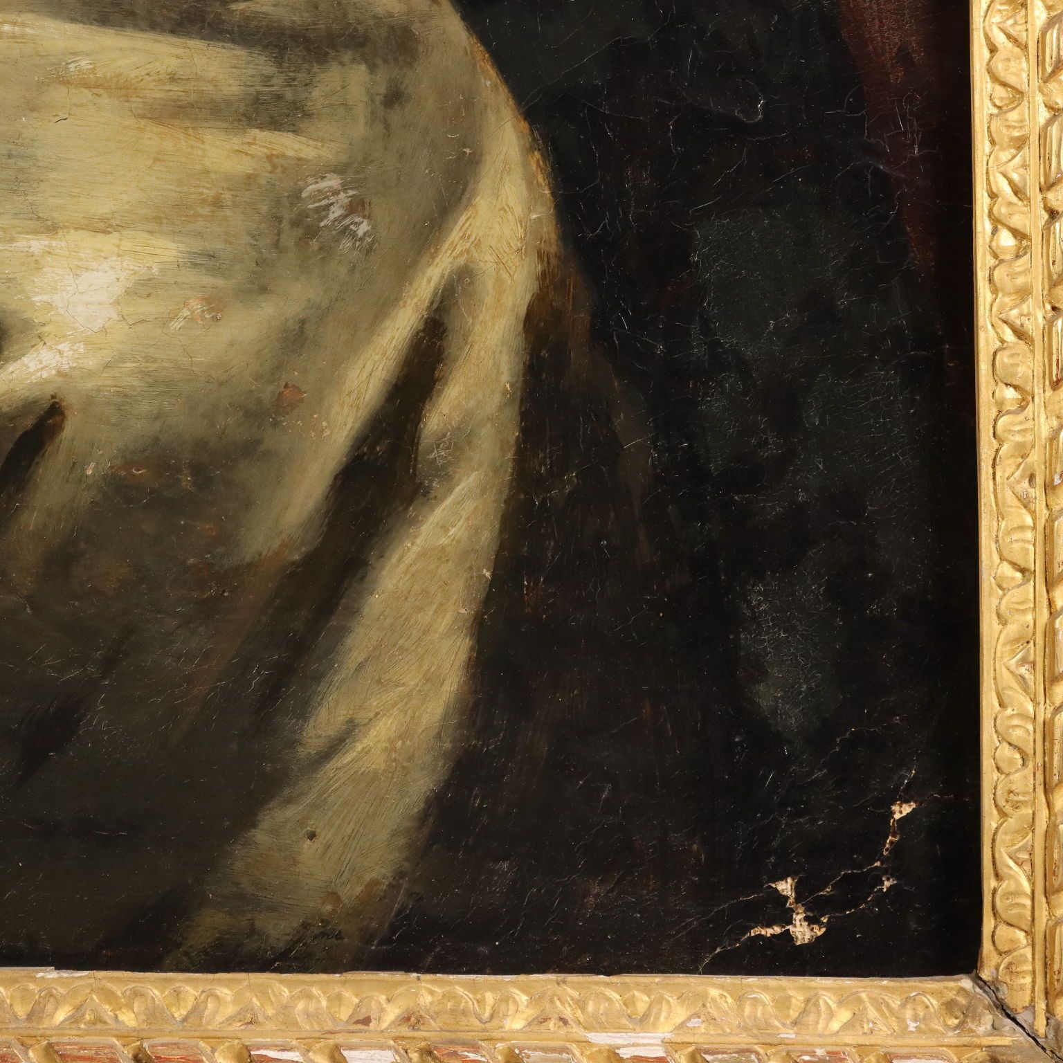 Antique Painting Portrait Of A Noblewoman XVIII Century photo vintage