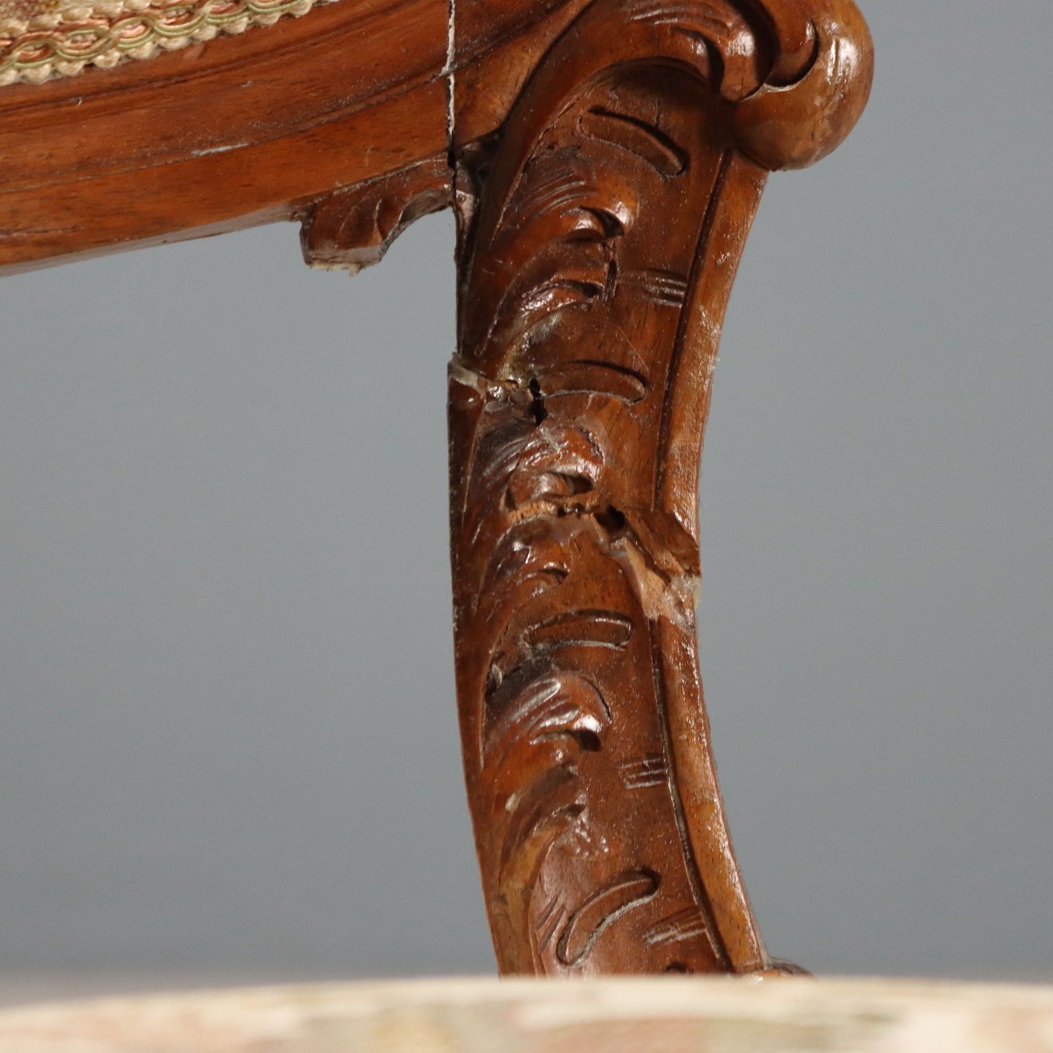 photo for sale Chairs Baroque Style Carved Walnut Italy XIX Century