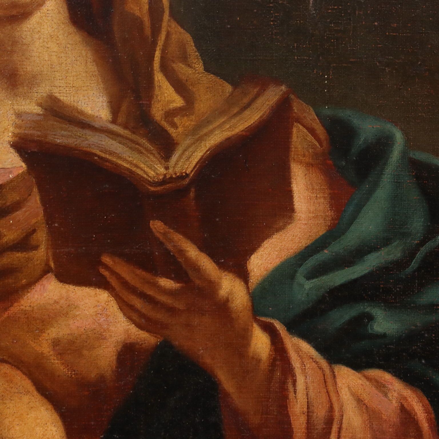 Antique Painting Copy From Francesco Trevisani Virgin Mary '700 photo vinterior