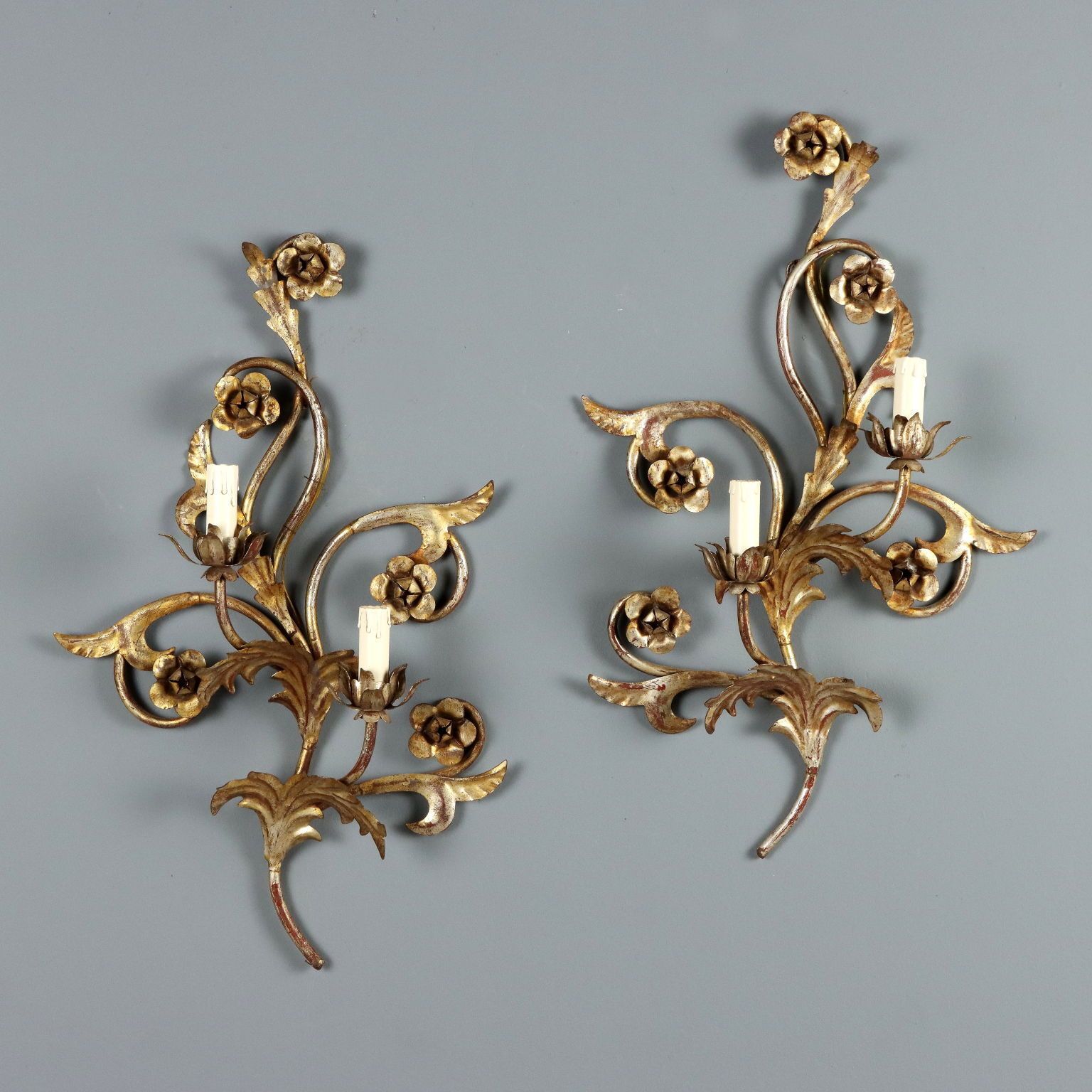 Antique Wall Lamps Iron Metal Italy XIX Century