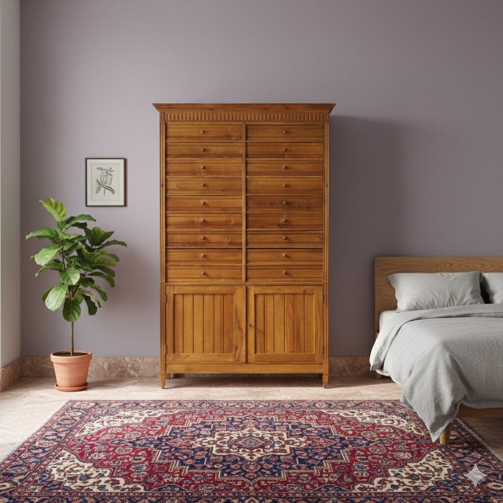 Antique Chest Of Drawers Walnut 18 Drawers Italy XX Century photo furniture