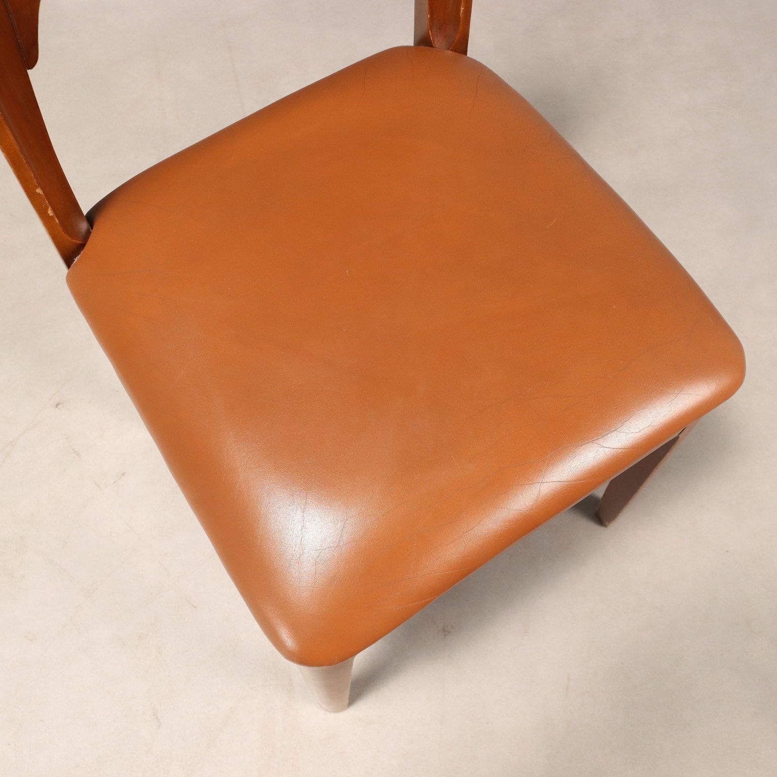 Vintage Chairs Beech Foam Leatherette Design Italy 1970s 1980s photo buy