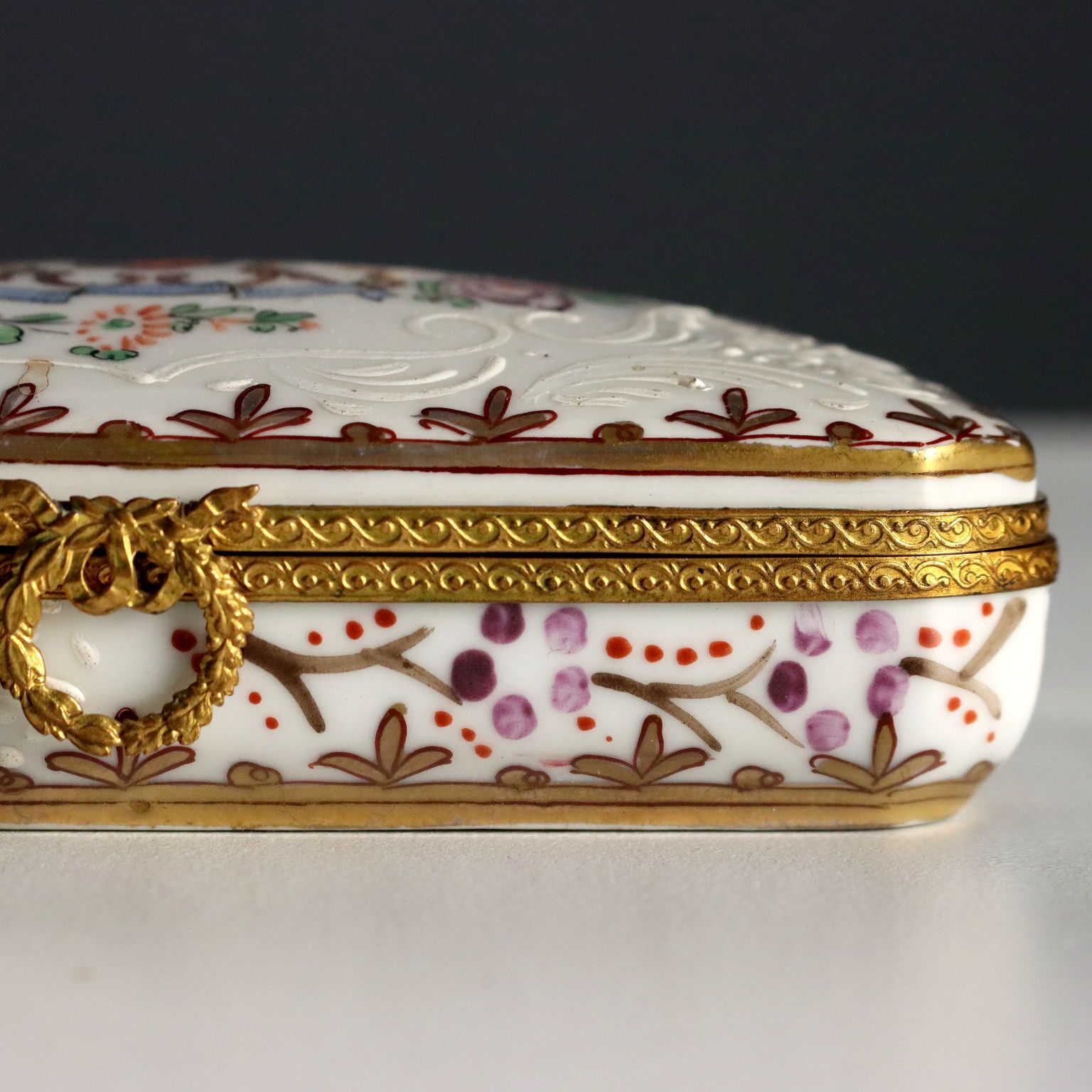 Antique Porcelain Box Edmé Samson Paris France XIX Century photo buy