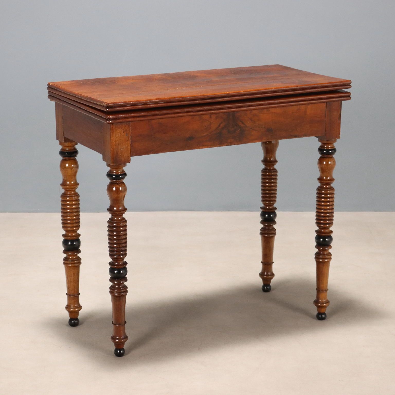 Antique Game Table Mahogany Oak Italy XIX Century