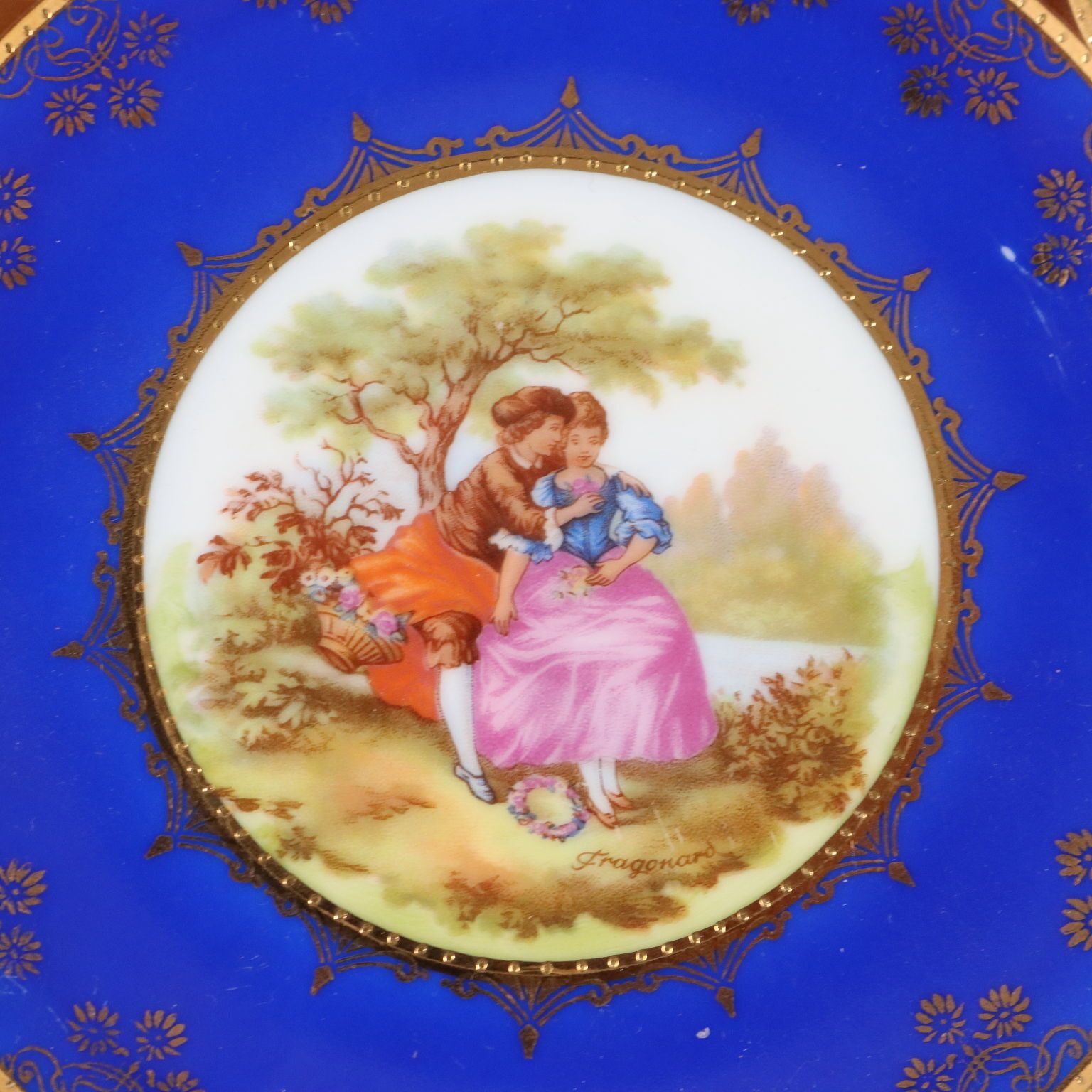 Antique J.K.W. Plates Multicoloured Porcelain Germany XX Century photo Home Fixtures