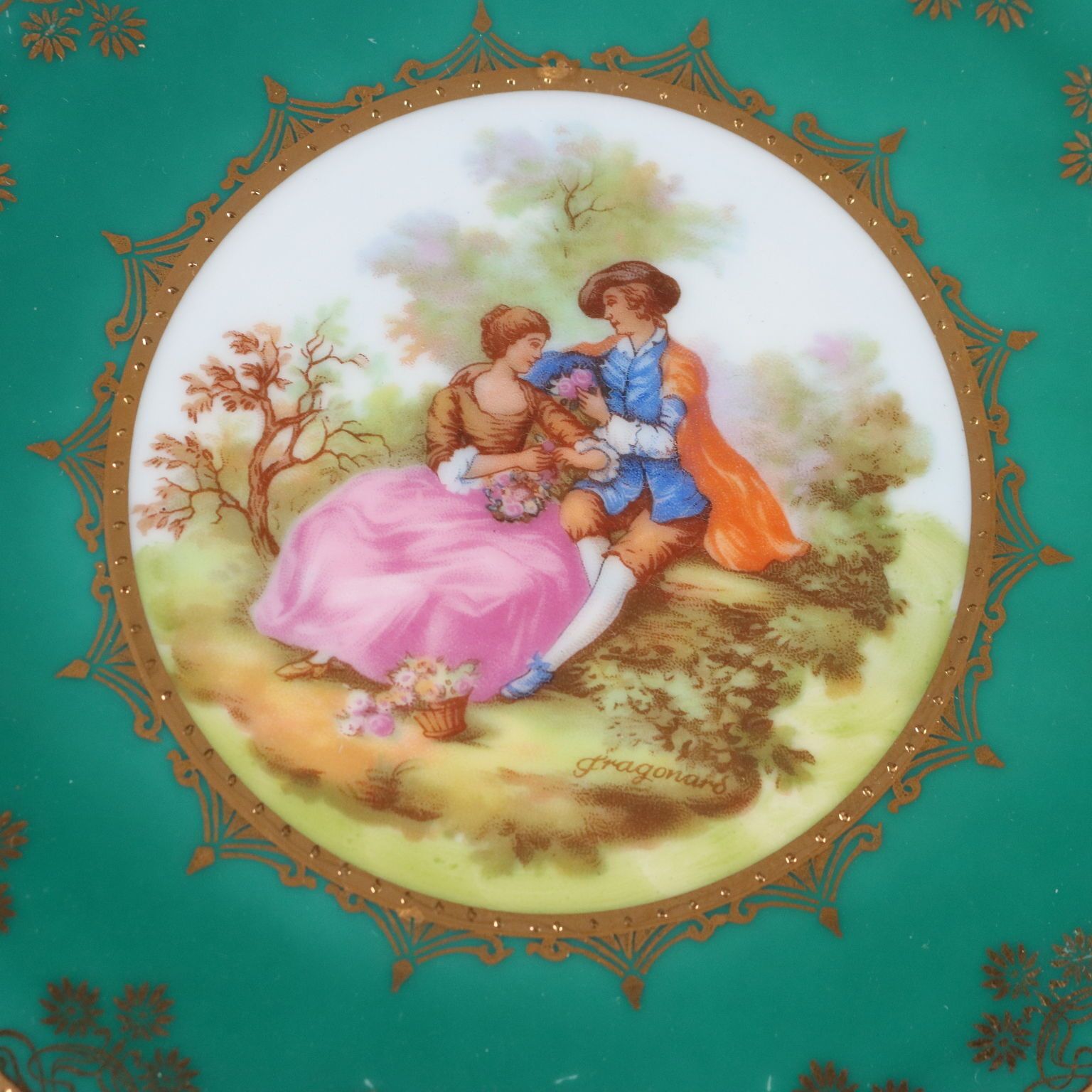 photo for sale Antique J.K.W. Plates Multicoloured Porcelain Germany XX Century