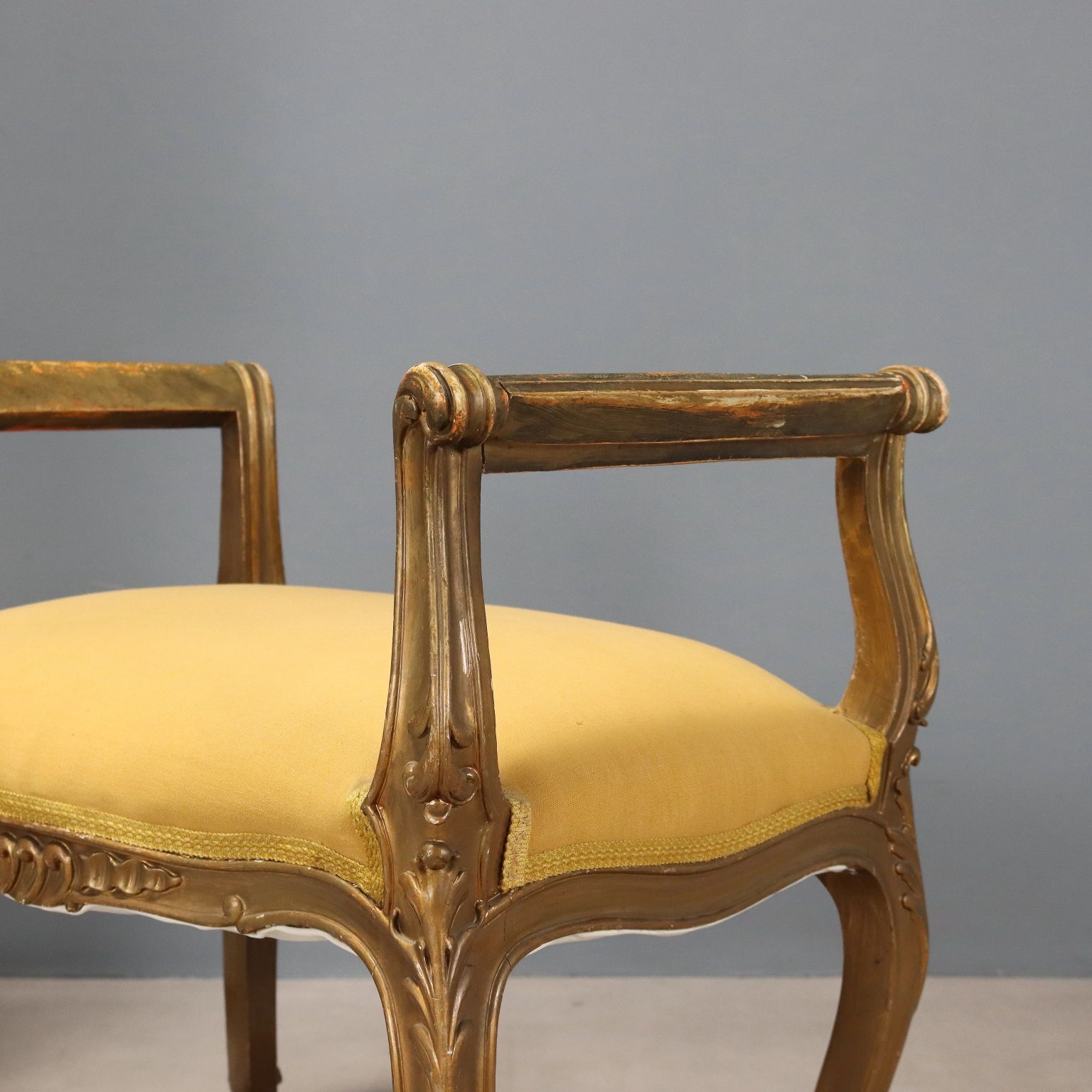 Benches Baroque Style Carved Wood Italy XX Century photo Furniture