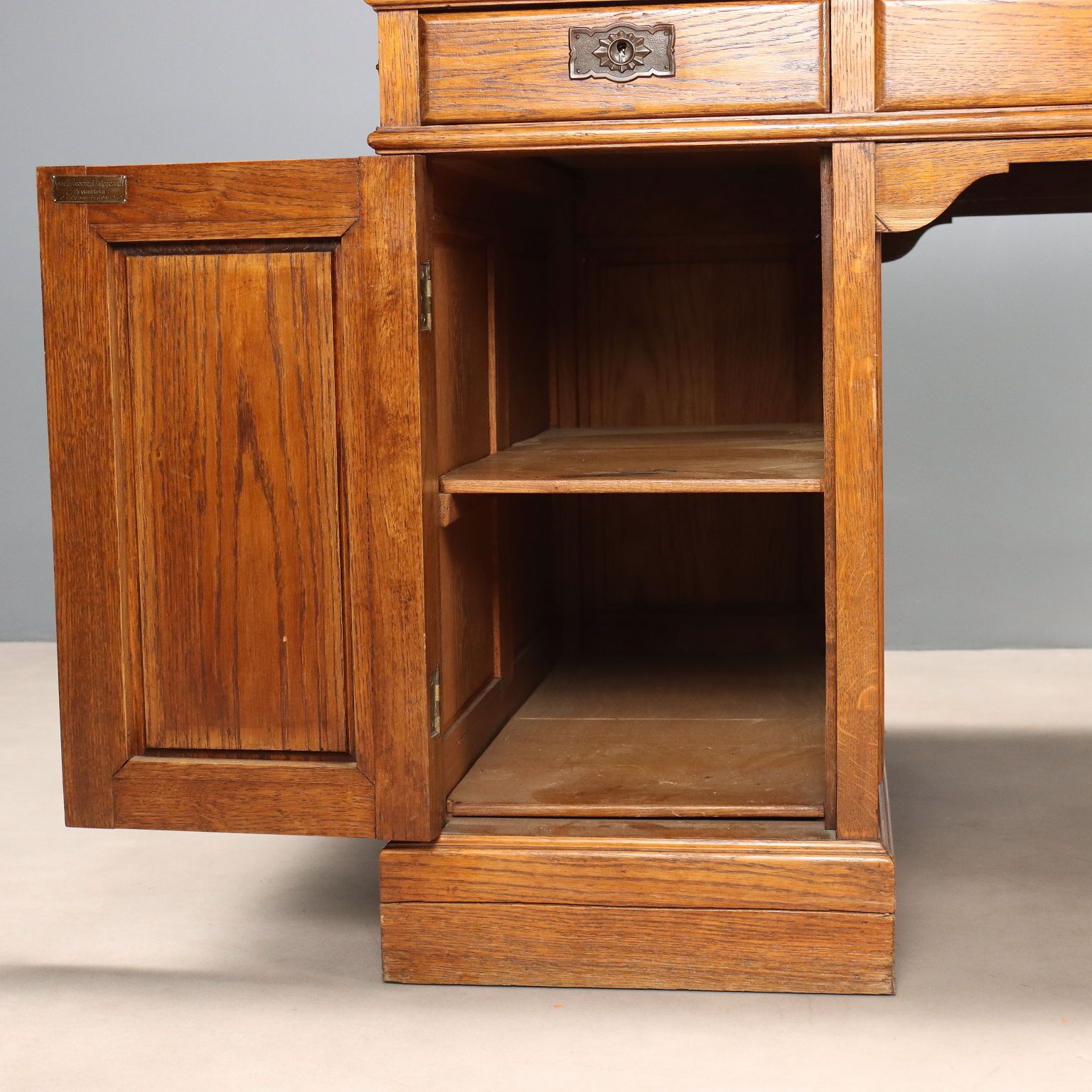 Antique Writing Desk Oak Italy XIX Century photo 1130.0