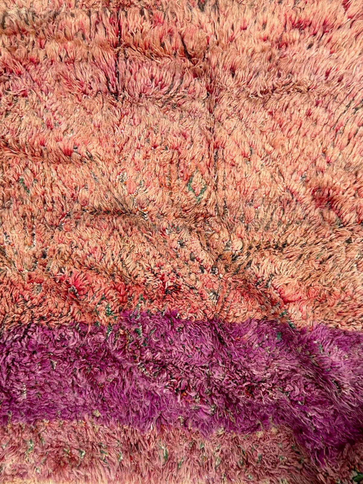 1642.0 Mid Century Moroccan Berber Boujad Moroccan Rug 210x300 Cm – Handmade Berber Carpet – Authentic Atlas Rug photo
