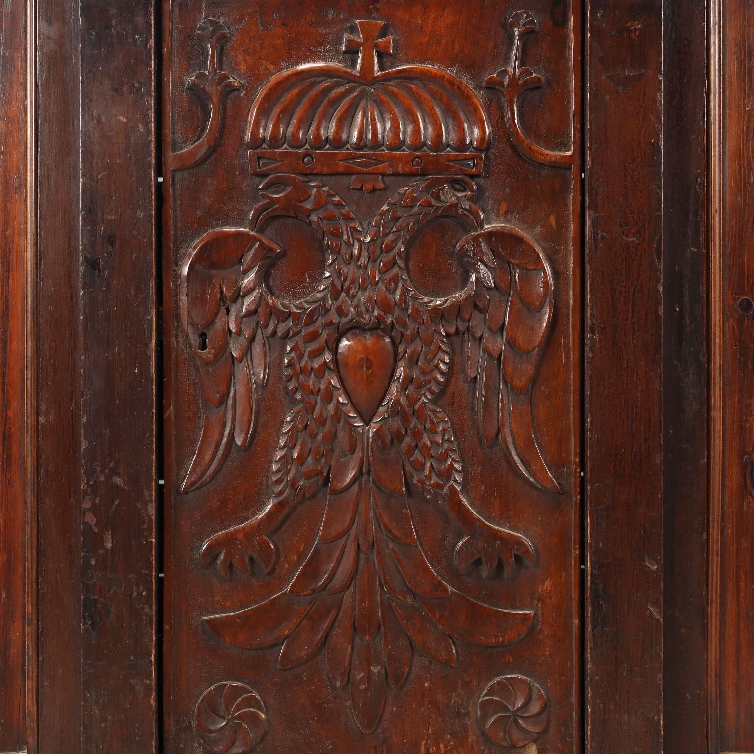 Antique Cupboard Walnut Fir Drawers Italy XVIII Century photo for sale