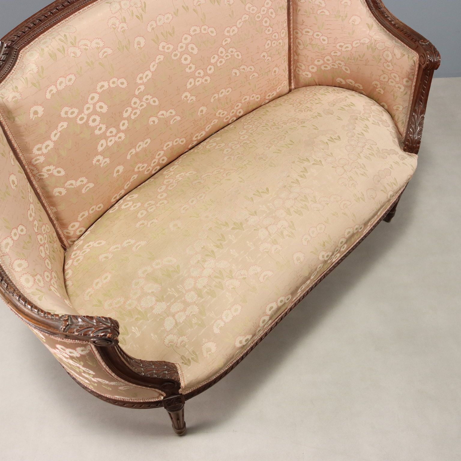 Sofa Neoclassical Style Walnut Carvings XIX Century photo buy