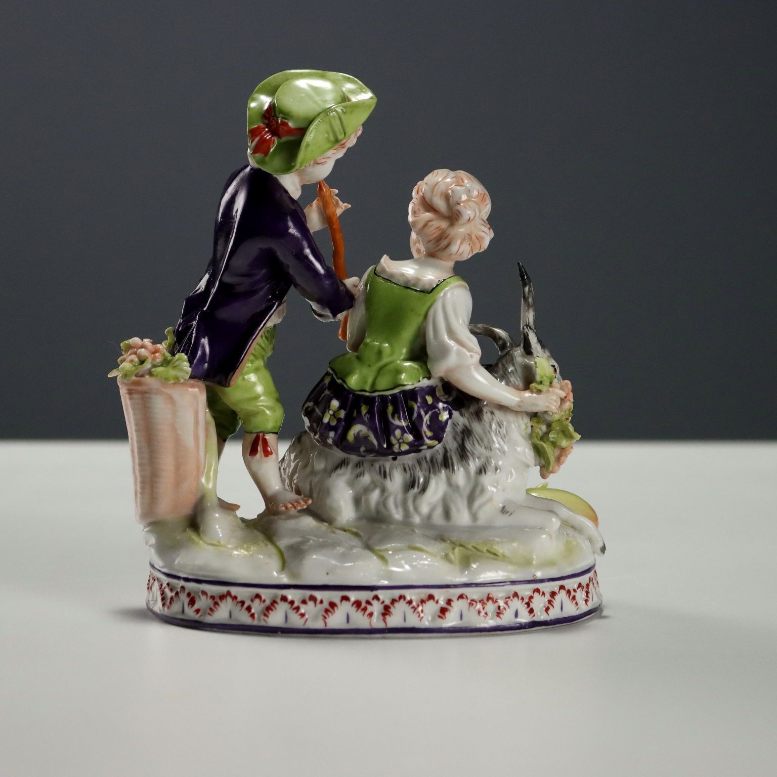 Antique Sculpture Ludwigsburg Porcelain Germany XIX Century photo vinterior