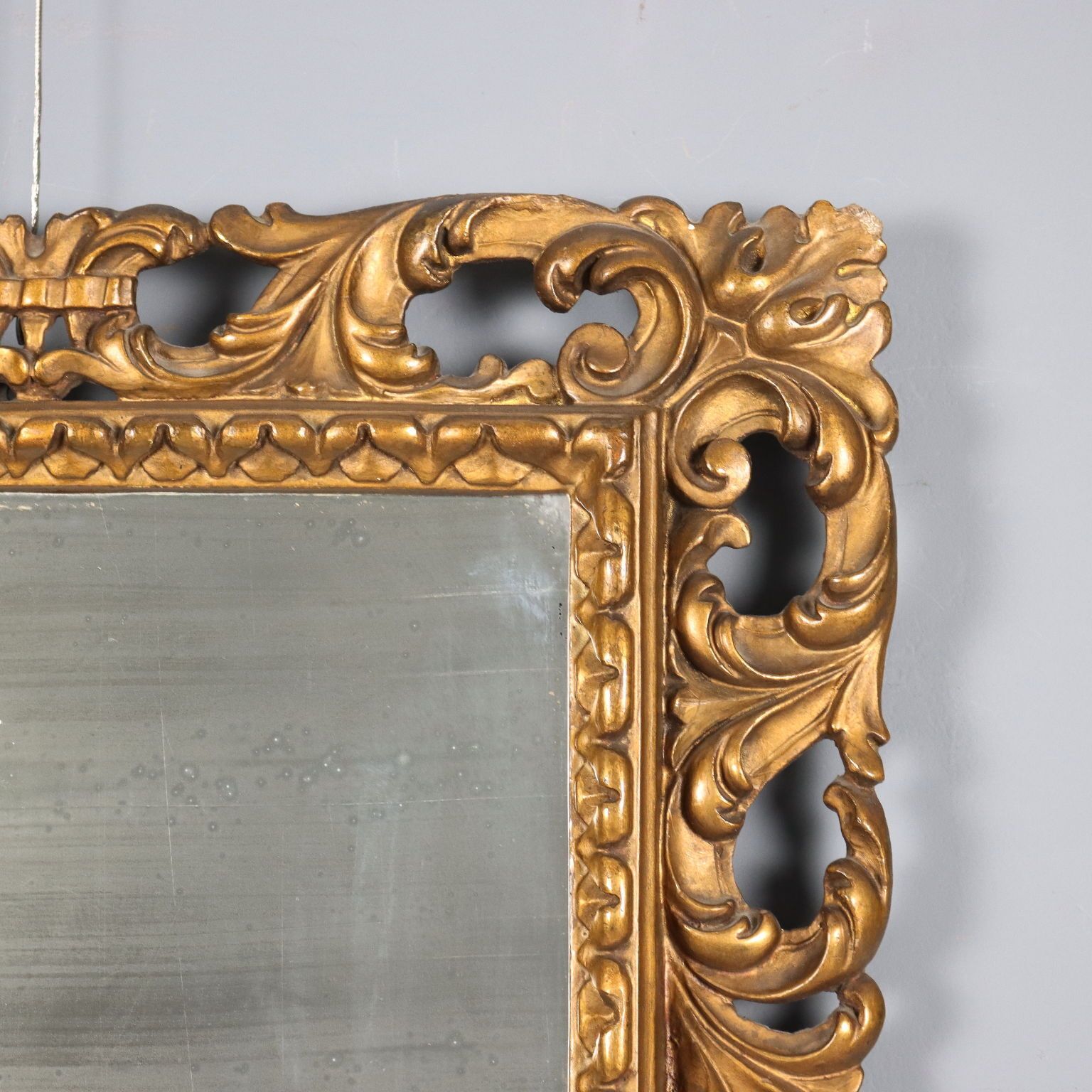 Antique Mirror Carved Gilded Wood Italy XX Century photo Home Decor