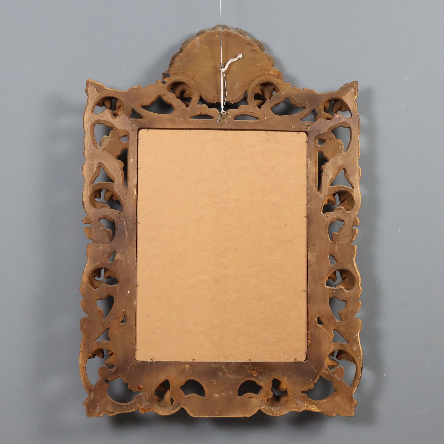 Home Decor Mirror Baroque Style Carved Wood Italy XX Century photo