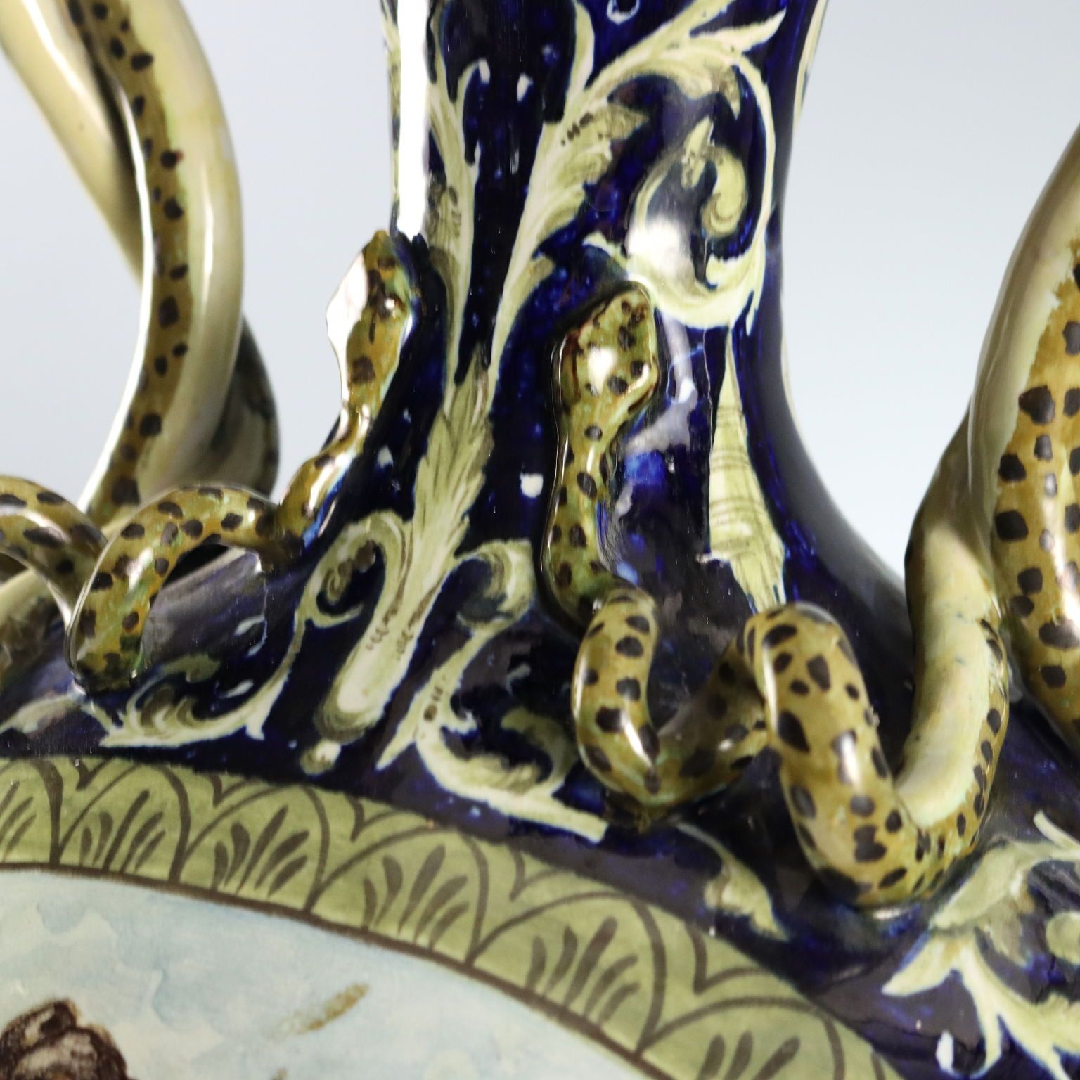 Amphorae Neo Renaissance Style Majolica Italy XIX Century photo 2270.0