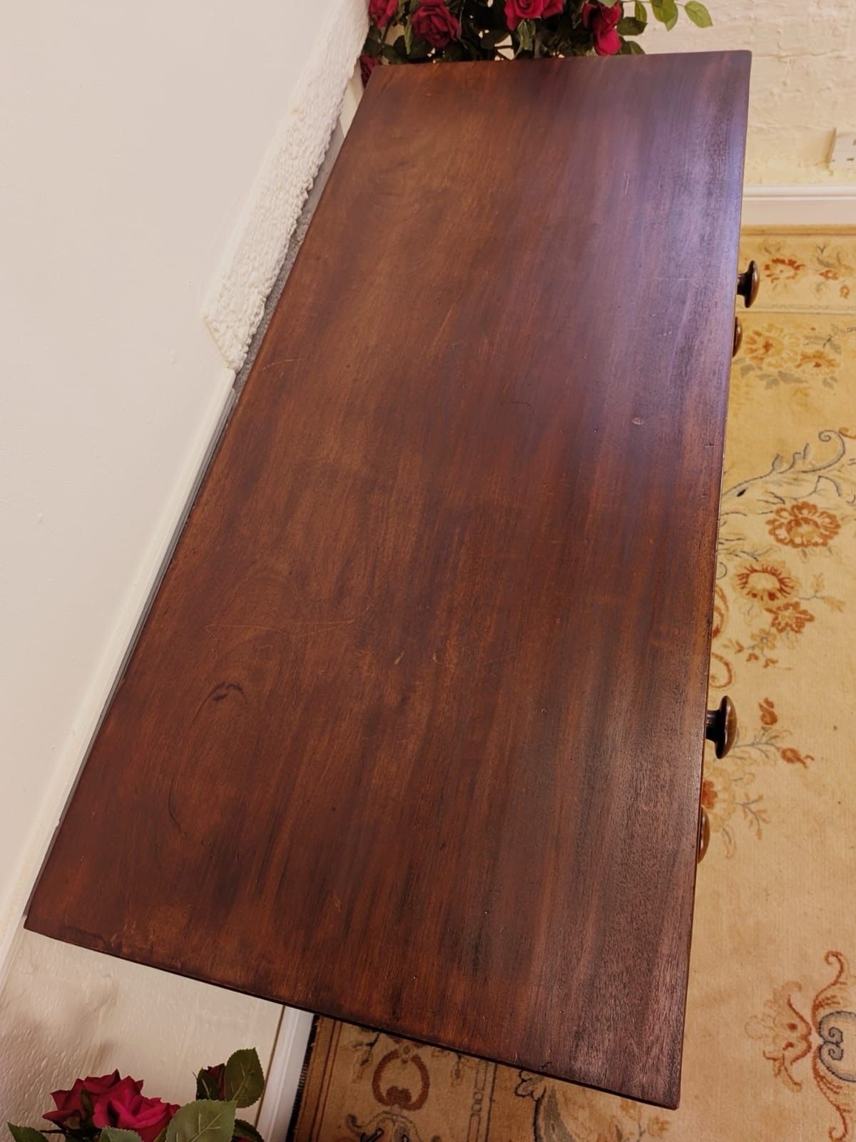 Geogian Early 19th Century Solid Mahogany Chest Of 2 Over 3 Graduating Drawers photo Furniture