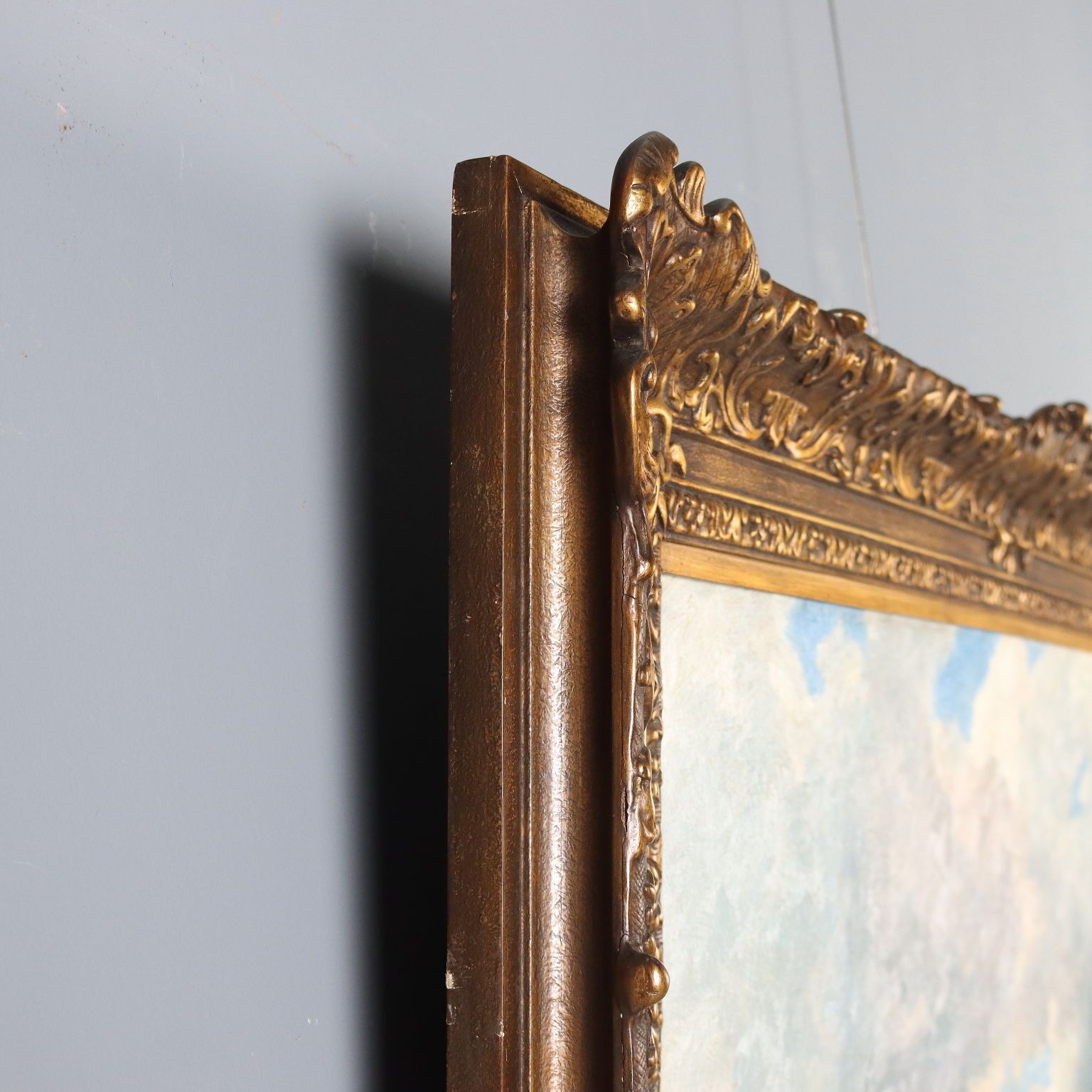 photo for sale Antique Painting Signed Andreas Dirks Maritime Glimpse XIX Century