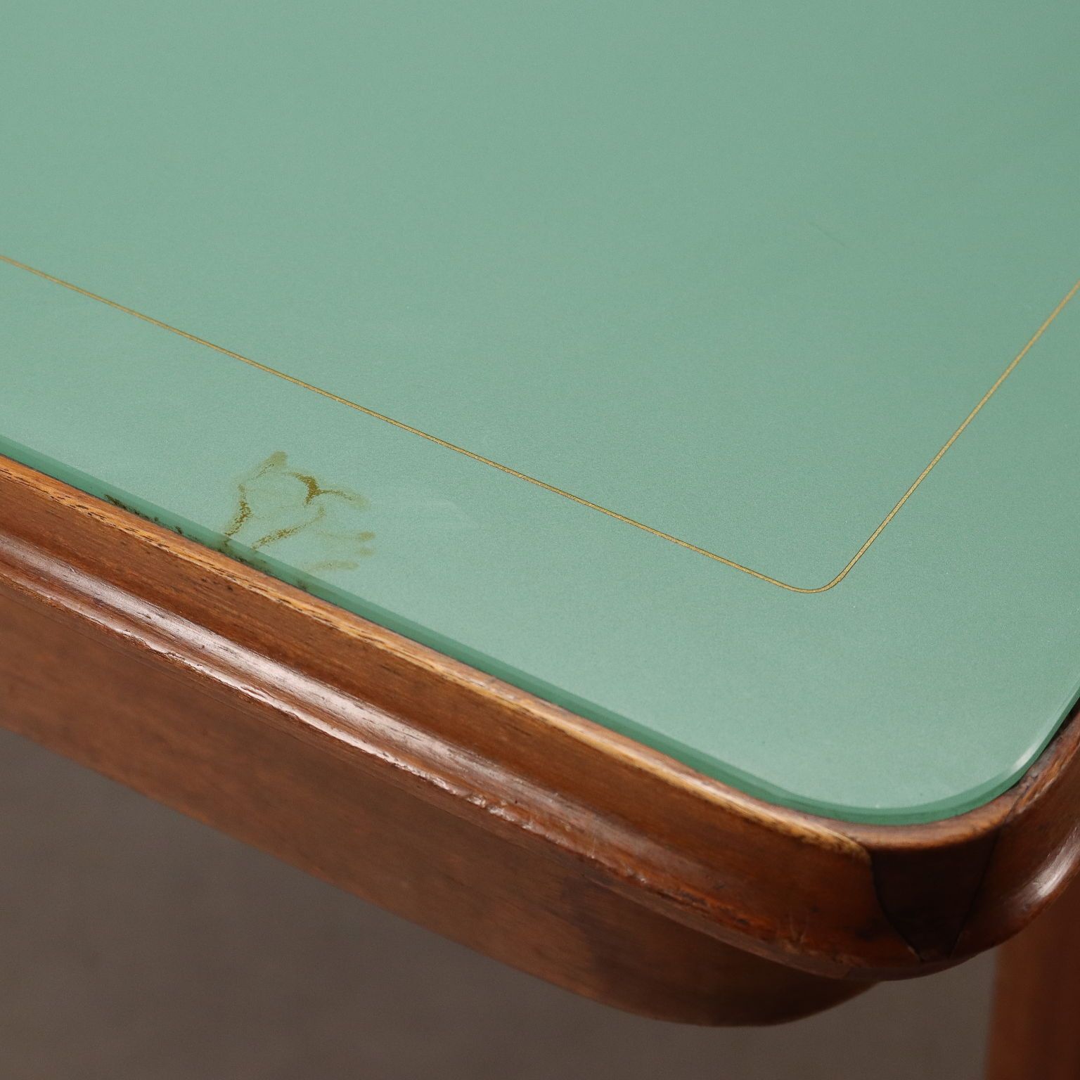 Vintage Table Painted Beech Glass Design Italy 1950s 1960s photo vintage