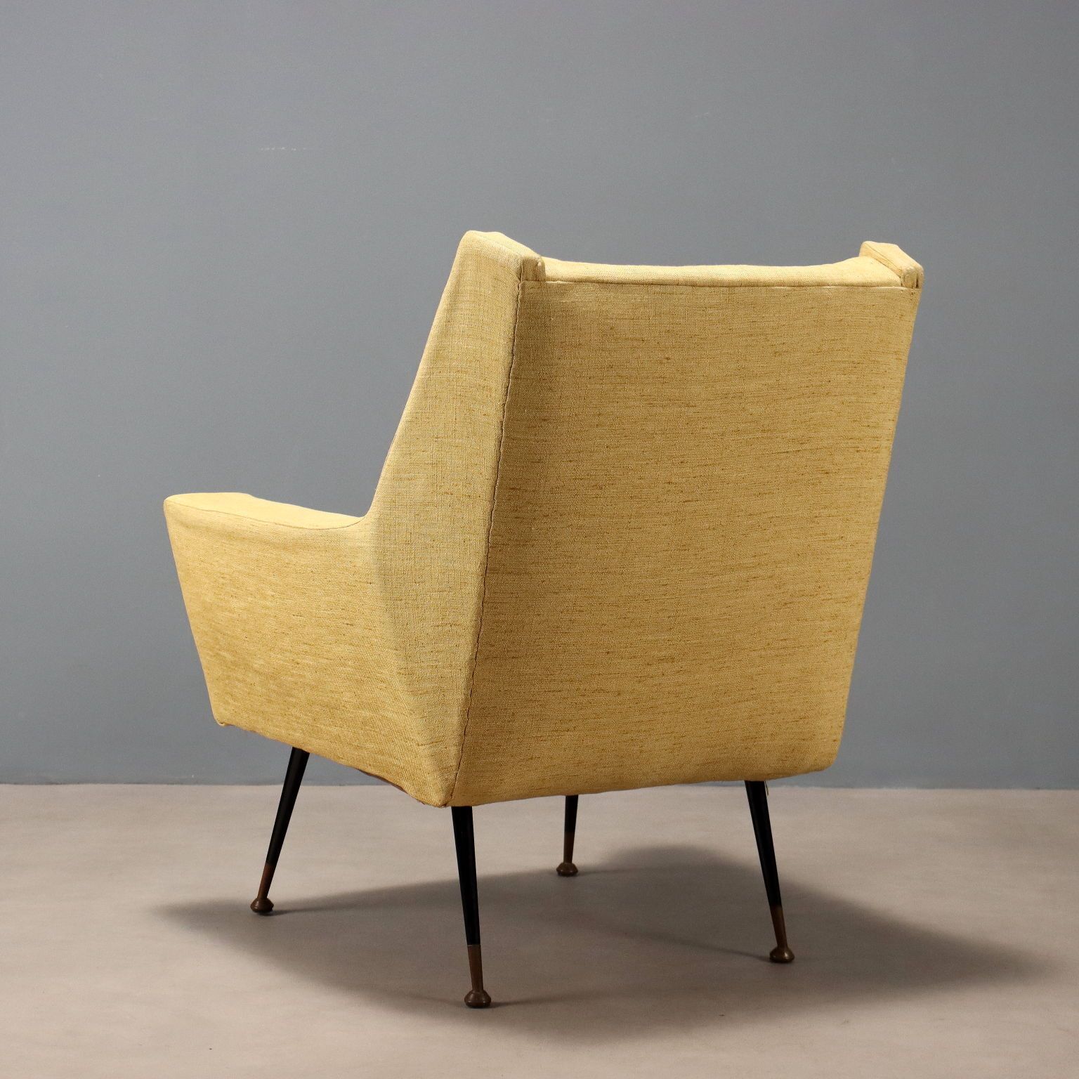 Vintage Armchair Fabric Metal Design Italy 1960s photo vintage