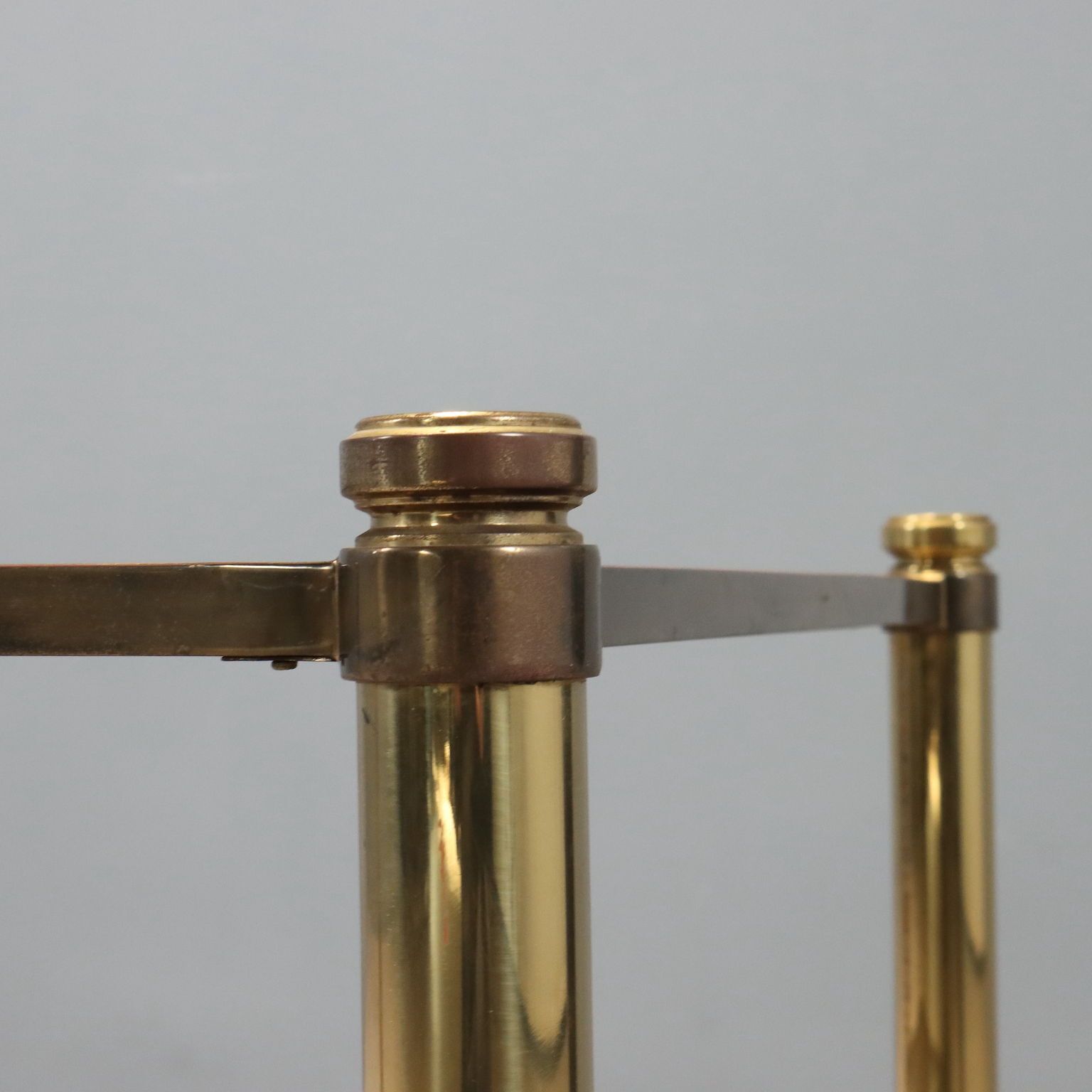 Vintage Coffee Table Brass Glass Top Design Italy 1970s photo vinterior