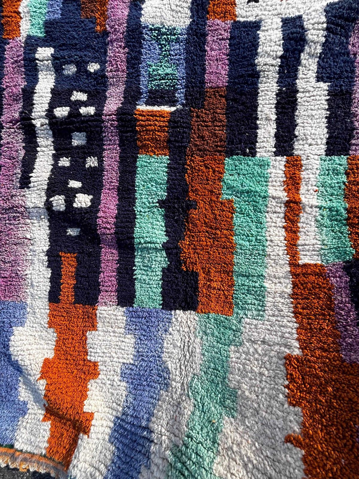 photo furniture Moroccan Boujad Rug 200x300 Cm Handmade Wool Rug – Colorful Berber Area Rug – Large Ethnic Boho Living Room Carpet