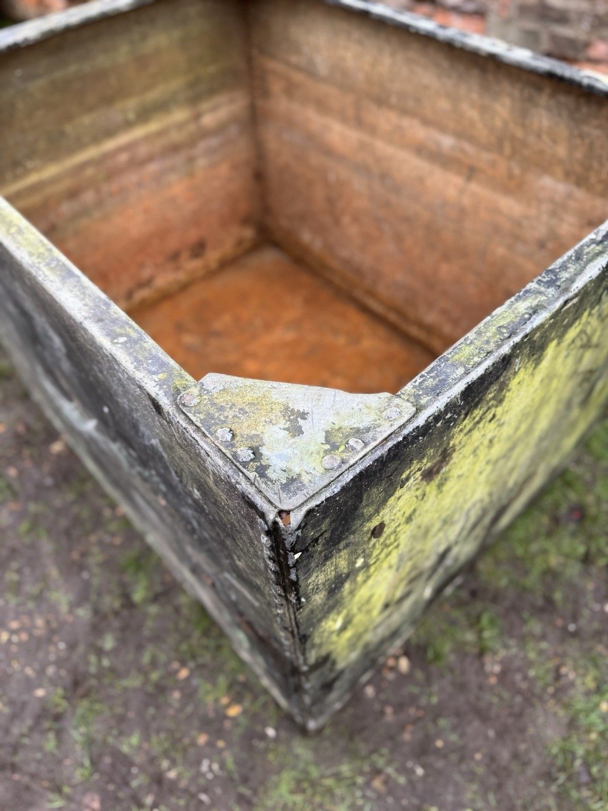 Riveted Galvanised Trough Garden Planter /  Raised Flower Bed Plant Pot Log Store Z10 photo furniture