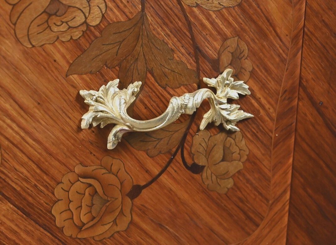 Furniture Small Marquetry Commode, Louis XV Style – Early 20th Century photo