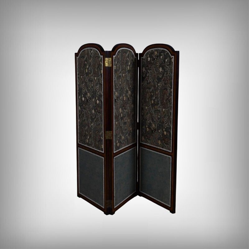 Fabric, Mahogany Screen – 1900 photo furniture