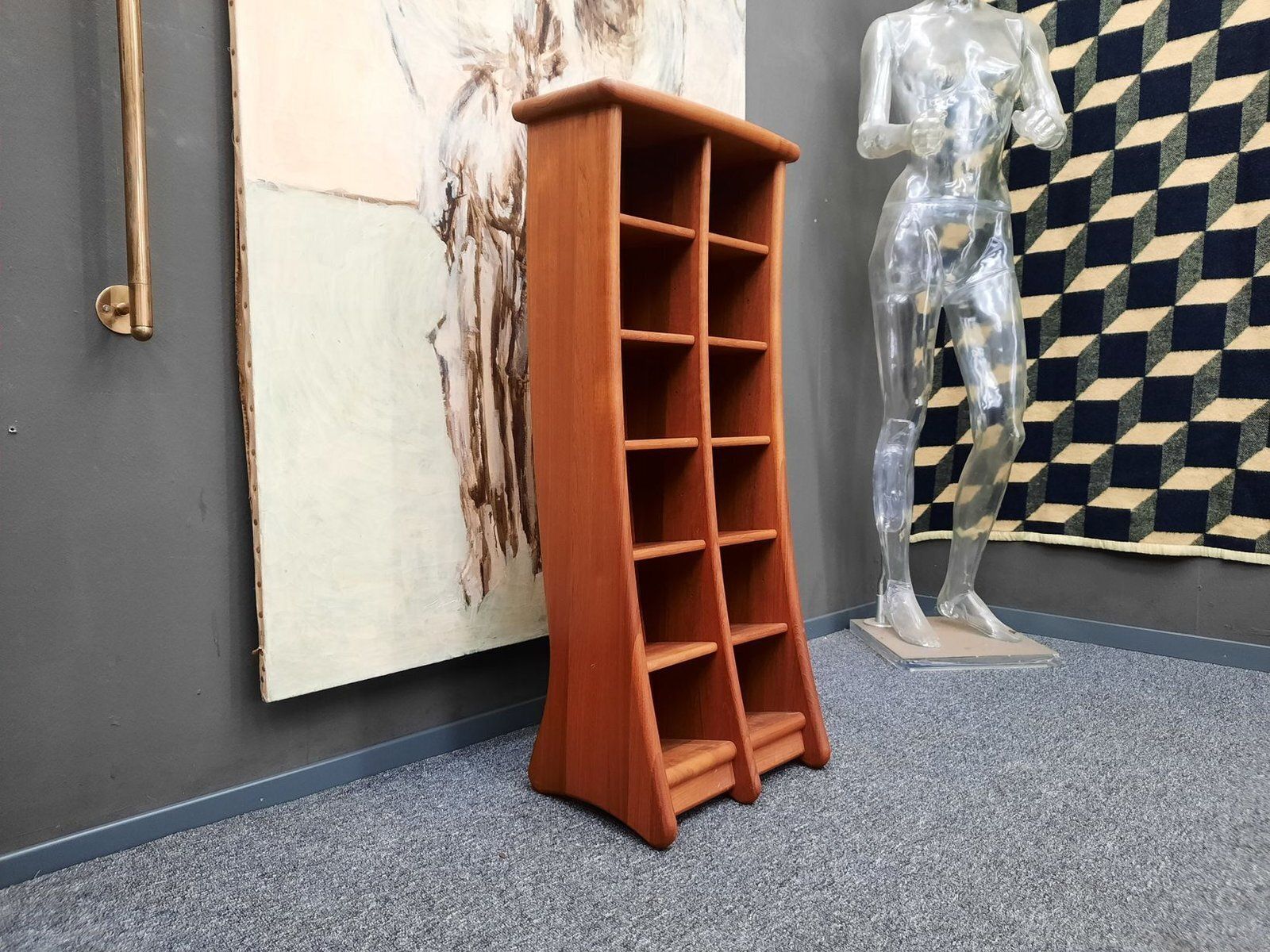 Freestanding Teak Shelf By Beni Møbler Denmark 1970s