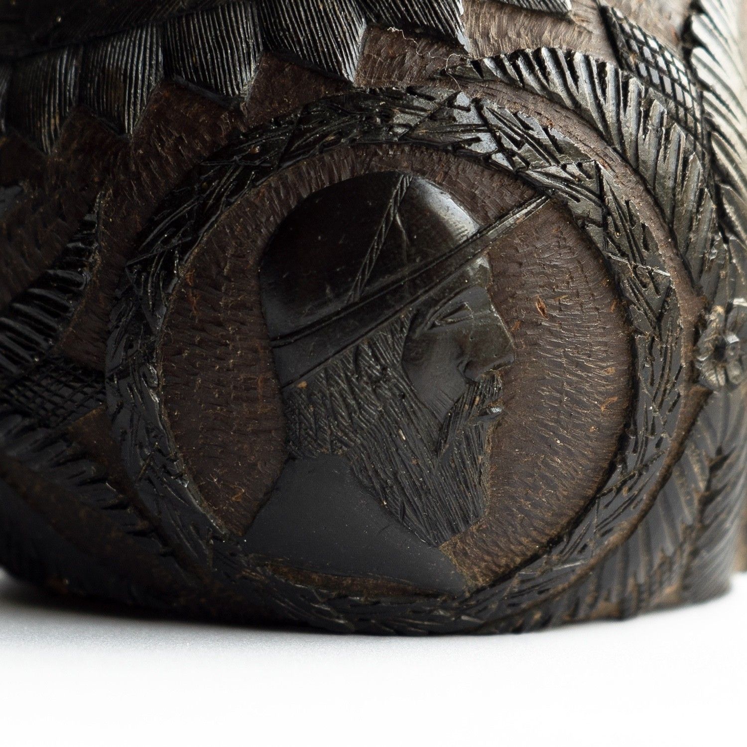 Antique Sailors Bugbear, Naive Folk Art Carved Coconut, Late 18th/Early 19th C. photo for sale