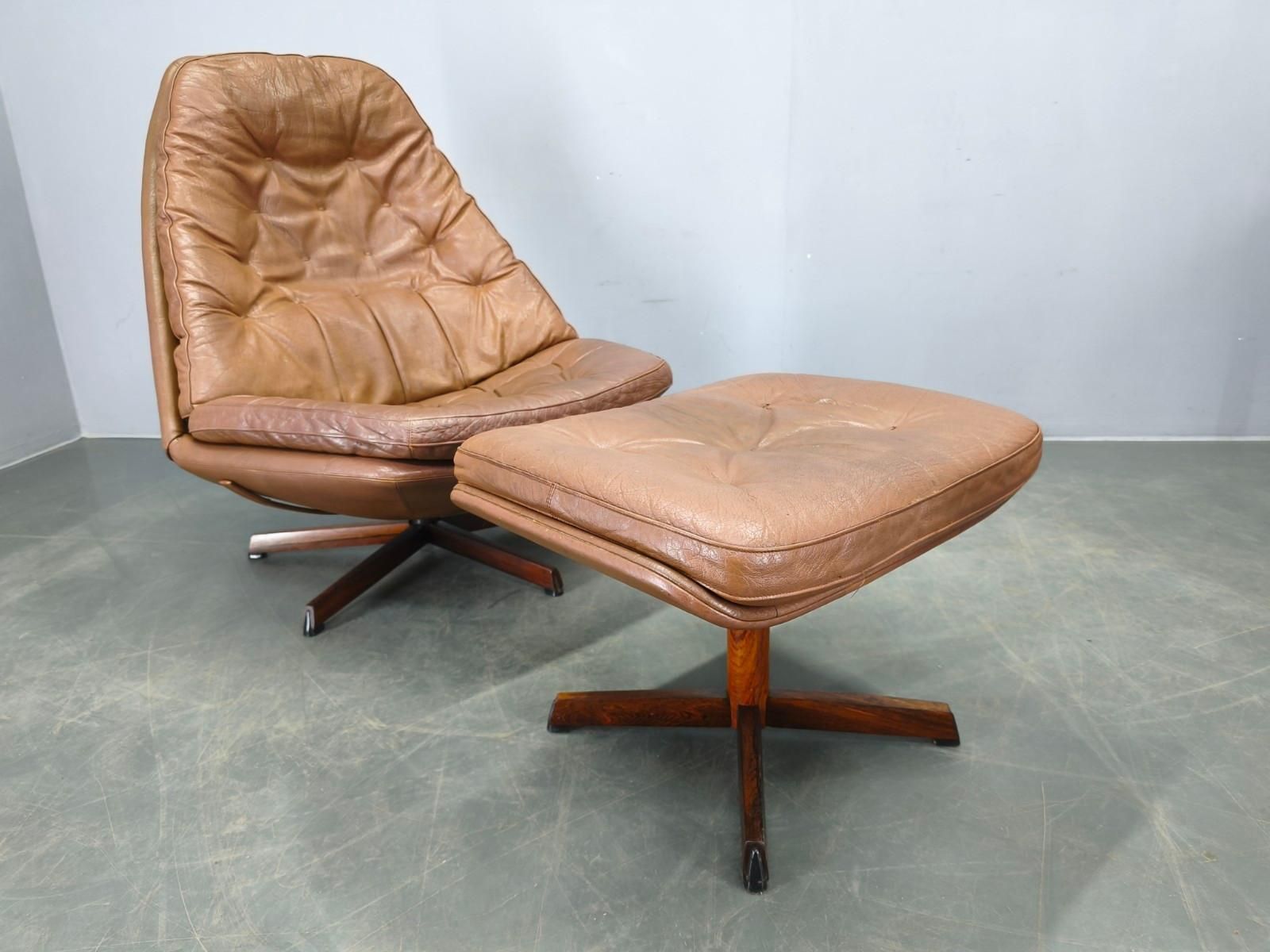 Ms68 Lounge Chair And Ottoman By Madsen & Schubell, 1960s photo furniture