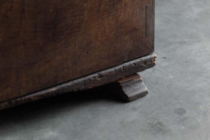 Antique Wooden Storage Chest, France, Late 18th Century photo vintage