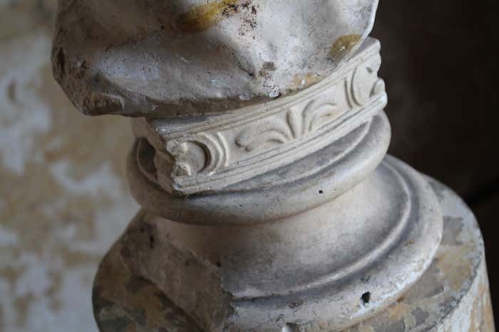 19th C Plaster Bust Of Alexander The Great And Plinth Domenico Brucciani photo 1795.0