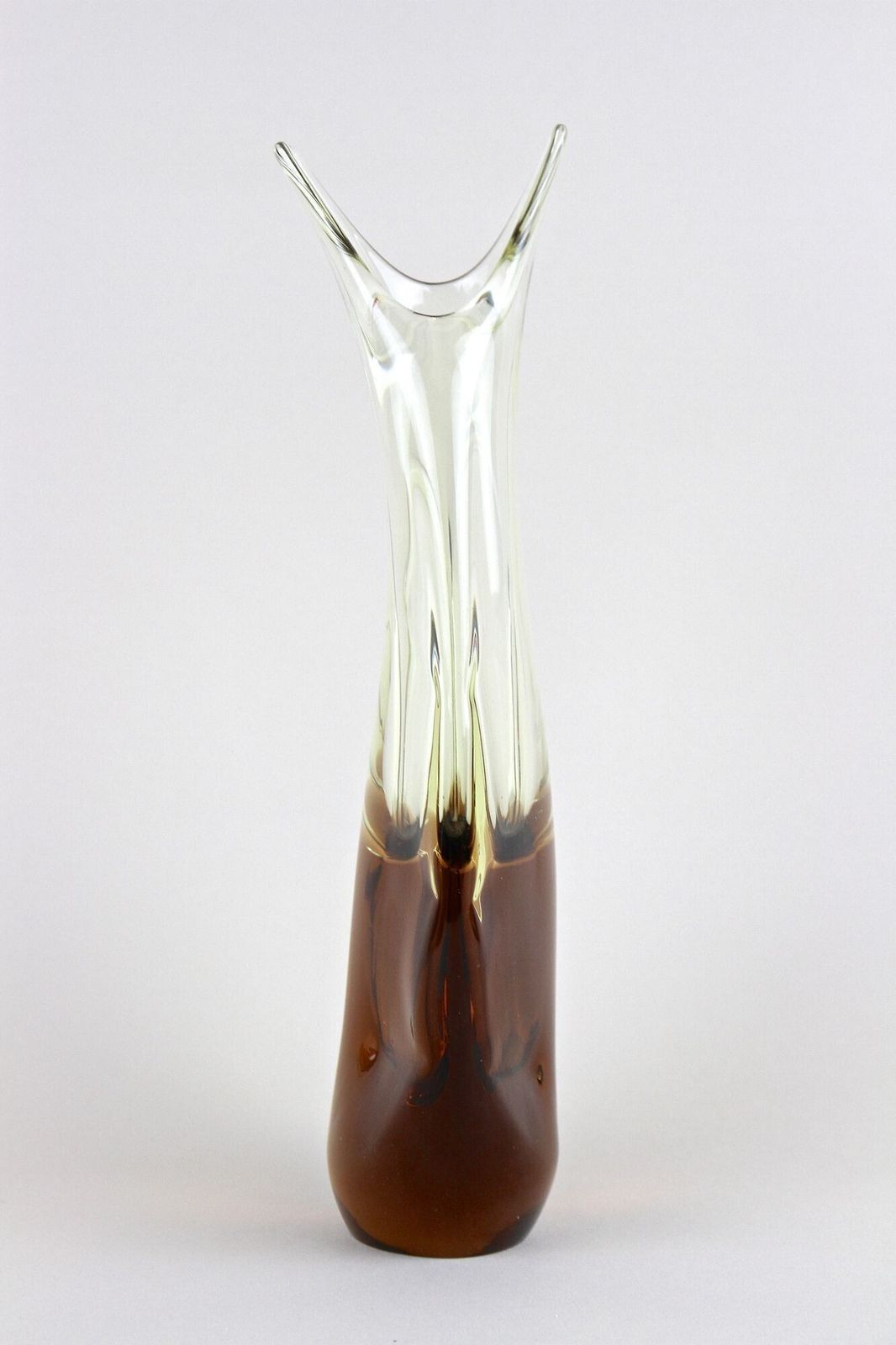 20th Century Murano Glass Vase   Amber/ Brown, Italy Ca. 1960 photo buy