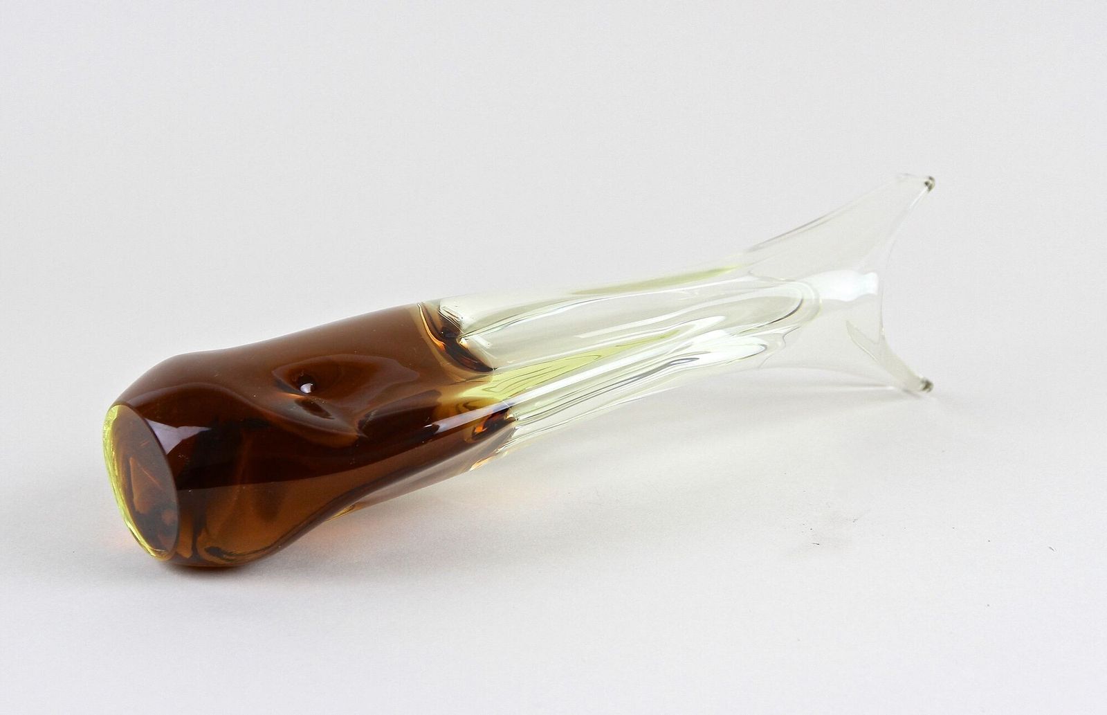 photo buy 20th Century Murano Glass Vase   Amber/ Brown, Italy Ca. 1960