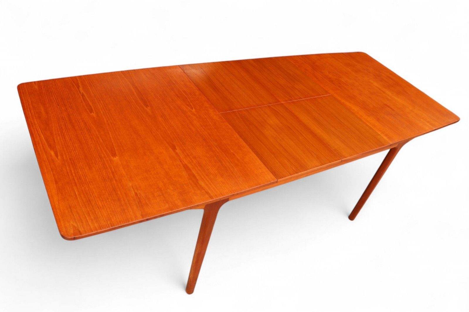 Mid Century McIntosh Teak Double Butterfly Leaf Large Extending Dining Table photo Furniture